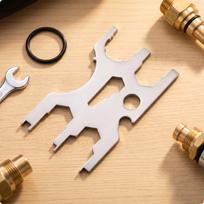 Scuba Regulator Tool Multifunction MultiTool Stainless Steel for Dive Technicians, Gear white