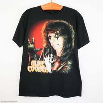 Vintažinis 90-ųjų Alice Cooper 1990-ųjų Juodi trumpomis rankovėmis T-shirt pakartotinis spaudas KH10564 Unisex marškinėliai Medvilniniai Oversize Didelis dydis XXXL black