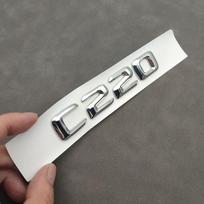3d ABS Chrome Black Logo C220 Emblem Letters MHJTS Car Trunk Badge For W204 W205 C 220 C220 Sticker Accessories