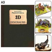 3D Encyclopedia Prehistorica Dinosaurs Marine Organism Folding Pop-Up Book Diverse Dinosaur Species Guide Perfect Gift A3
