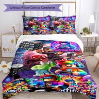 Roblox Bedding Set Breathable Duvet Cover with Pillowcases Decorative Bed Linen for Bedroom Home Decoration Birthday Gift 135cmx200cm
