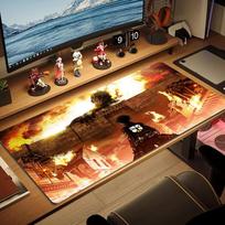 Anime Titan Attack Color Mouse Pad Large Gaming Table Cushion Non-slip Laptop Tablet Big Mousepad XXL Mat Mini PC Playmat With Lock edge 30cmx80cm(11.8x31.5inch)
