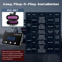 Tuning Car Throttle Response Controller Plug Play Pedal Booster Digital Racing Potent Shift Power Delay Accelerator 9 Drive Mode FLC-867