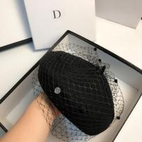Autumn and winter new woolen beret fashionable retro mesh face covering octagonal hat women's outdoor versatile painter hat Adjustable juoda