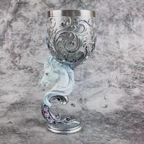 1 vnt. Viduramžių Retro taurė 3D raudonojo vyno stiklas Nerūdijančio plieno įdėklas Kokteilių taurė Retro Kūrybiška Personalizuota Dovana Ornamentas silver gray