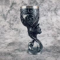 1 vnt. Viduramžių Retro taurė 3D raudonojo vyno stiklas Nerūdijančio plieno įdėklas Kokteilių taurė Retro Kūrybiška Personalizuota Dovana Ornamentas black