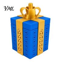 Gift Box with Hidden Compartment Annoying Prank Puzzle Box, 3D Printed Reusable Cash & Card for Adults Holder, Hilarious Challenge Funny Surprise mėlyna
