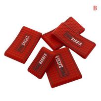 5 Pcs Trimmer Grip Barber Hair Clipper Grip Rubber Anti Slide Barber Rings B red