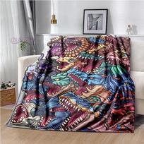 Monster Hunter Stories Minkšta flanelinė antklodė Animacinių filmų antklodė visiems metų laikams Šilta jauki pūkuota antklodė miegamajai sofai svetainei 130x150cm