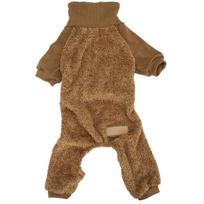 Žieminiai šunų drabužiai, šuniukų megztiniai aukštu kaklu, šilti, naminių gyvūnų drabužiai šaltam orui šunims, katėmsS S(for 2-4kg) brown
