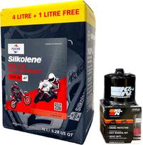 Motociklų alyva SILKOLENE PRO 4 10W40 XP 5L su K&N filtru