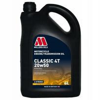 Motociklų mineralinė variklio alyva MILLERS Classic 4T 20W50, 4 l