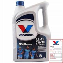 Sintetinis variklinis alyva VALVOLINE Synpower LL-12 FE 0W30, 5 l