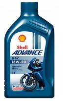 Variklio alyva SHELL ADVANCE AX7 15W50 4T, 1 l