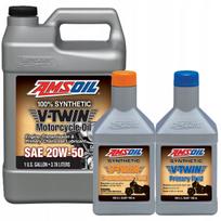 Alyvos rinkinys Harley: variklio AMSOIL 20W50 MCV, dėžės MVT, sankabos MVP