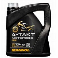 Variklio alyva MANNOL 7812 4T 10W40 motociklams, 4 l