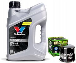 Motociklinė alyva VALVOLINE SYNPOWER 4T 10W40 4 l su filtru HifloFiltro HF204