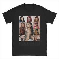 Vyriški Ariana Grande The Eras Tour marškinėliai The Dangerous Woman era 100% medvilnės drabužiai vasarinis marškinėlis apvalia kaklo iškirpte laisvalaikio marškinėlis M gray