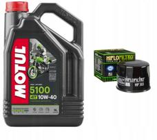 Variklio alyva Motul 5100 10W40 4 l + alyvos filtras HIFLOFILTRO HF303