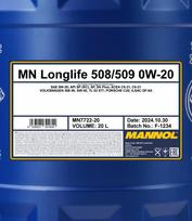 Variklio alyva Mannol 0W-20, 20 l