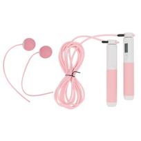 Jumping Rope with Smart Counter Adjustable Weight Cable Cordless 2 Modes Jumping Rope for Exercise Training Fitness white