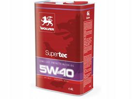 Variklio alyva WOLVER Supertec 5W-40, 4 l, Vokietija