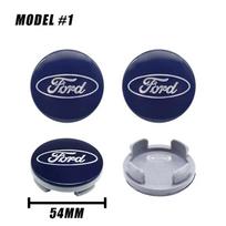 4 vnt. 54 mm automobilio ratlankių centriniai dangteliai Ford Focus Mk2 Mk3 Fiesta Mustang ST F-150 Mondeo Escape Fusion Kuga blue