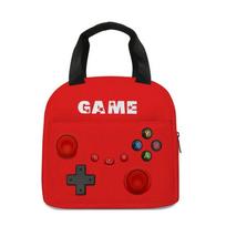 Thermal Insulated Lunch Bag Pop Art Video Game Controller Reusable Lunch Tote Bag Portable lunch bag red