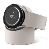 Compatible with Samsung Galaxy Watch 7 6 5 Charger Stand 40 44 46mm Galaxy Watch 5Pro Charger silicone Stand Charging base smėlis