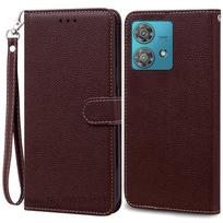 Skirta Motorola Edge 40 Neo dėklas Odinė piniginė Atverčiamas dėklas Moto Edge 40 Neo dangtelis Coque Fundas Skirta Moto Edge 40Neo telefono dėklas For Moto Edge 40 Neo black