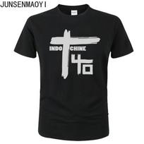 2026 Casual Mens Indochine Pop Rock & Newest Wave Humor Graphic Men's Basic Short Sleeve Cotton Casual T-Shirt Plus Size XS-XXXL 4XL white