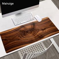 Wood Texture Large Size Anti-slip Rubber Mouse Pad Gaming Desk Mat Laptop Keyboard Mat For Office Home Computer Stitched Edge 40cmx90cm(15.7x35.4inch) brown