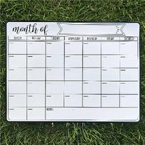 28*21cm Magnetic Refrigerator Sticker Calendar Magnetic Whiteboard Wall Sticker Learning Month Plan white
