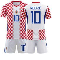 26-27 USCAM World Cup Croatia Home Court No. 10 Modric Football Jersey Adult Youth Soccer Jersey Size 26