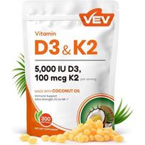 Corefeel Vitamin Softgels Vitamin Coconut VEV D3 K2 5000 IU D3 100mcg K2 MK 7