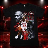 Michael Jordan 23 Krepšinio Marškinėliai Vyrams Juodi Vintažiniai GOAT Grafinis T-shirt Chicago Bulls Trumpomis Rankovėmis Streetwear Gerbėjo Dovana Viršus Sportinis M black