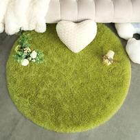 100/120/140/160 Round Rug Fluffy Soft Area Rugs for Kids Girls Room Princess Castle Plush Shag Carpet Cute Circle Bedroom Decor 40cm diameter žalia