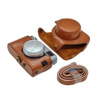 Vintage-Style PU Leather Camera Case Fujifilm X100F X100T X100S X100V Single Shoulder Bag Protective Sleeve Burgundy for X100F/X100T/X100S/X100V brown