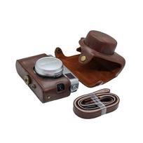 Vintage-Style PU Leather Camera Case Fujifilm X100F X100T X100S X100V Single Shoulder Bag Protective Sleeve Coffee for X100F/X100T/X100S/X100V
