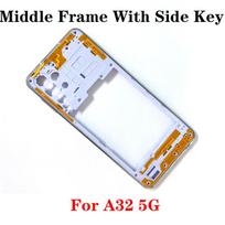 For Samsung A32 5G A326 Middle Frame Housing Bezel Plate With Side Button Repair Parts violetinė