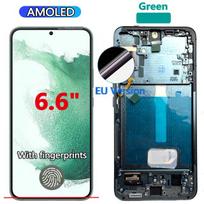 AMOLED S22+ Ekranas Samsung Galaxy S22 Plus Telefonui LCD Ekranas Jutiklinio Ekrano Surinkimas Samsung S22+ S906B S906U S906W S906N Telefonams LCD EU OLED Green Frame