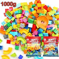 1000g Marmuro Ridenimo Trasa „Pasidaryk pats“ Kaladėlės Didelio Dydžio Klasikinės Pagrindinės Statybinės Kaladėlės Didelių Dalelių Papildomos Dalys Kaladėlėms Žaislas Dovana blue