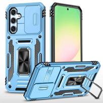 Shockproof Armor Phone Case for Samsung Galaxy A56 A36 A26 A16 A55 A35 A25 A73 Slid Camera Protect Magnetic Hybrid Ring Cover Galaxy A53 5G šviesiai mėlyna spalva