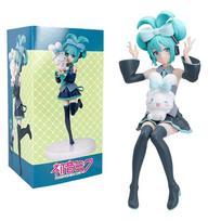 17CM Anime Hatsune Miku X Cinnamoroll Figure Anime Peripheral Collectible Models Decorative Decorations Children Cute And Charming Present beige