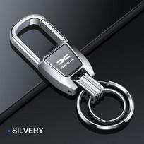 Metalinis automobilio logotipo raktų pakabukas Raktų žiedas Grandinėlė Apsaugantis nuo pametimo Raktų pakabuko pakabukas Dacia Logan Sandero Duster Lodgy Spring Jogger priedams sidabras