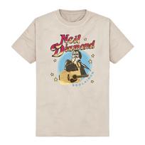 Neil Diamond Vintage Print T Shirt Pop Art Accents Iconic Song Reference Tee Comfortable Cotton Tops for Summer Unisex XS beige