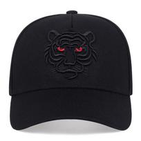 Leisure Trucker Caps Unisex Snapback HatsNew Cotton Black Tiger Embroidery Baseball Cap Men Women Hip Hop Hat Summ (black,Adjustable) juoda