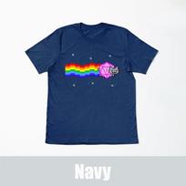 Nyan Cat Shirt Dungeons And Cats Cute Tshirt  Cotton Short Sleeves Tshirt Pixel Art Gamer Harajuku Retro Women Streetwear Tops S blue