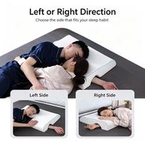 Zero‑Pressure Slow Rebound Memory Foam Pillow,Ergonomic Side Sleep Couple Pillow For Adult Neck Support Sleeping Aid gray