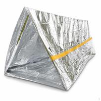 Outdoor Emergency Survival Tent, Silver Insulated Rescue Shelter for 1 Person gray